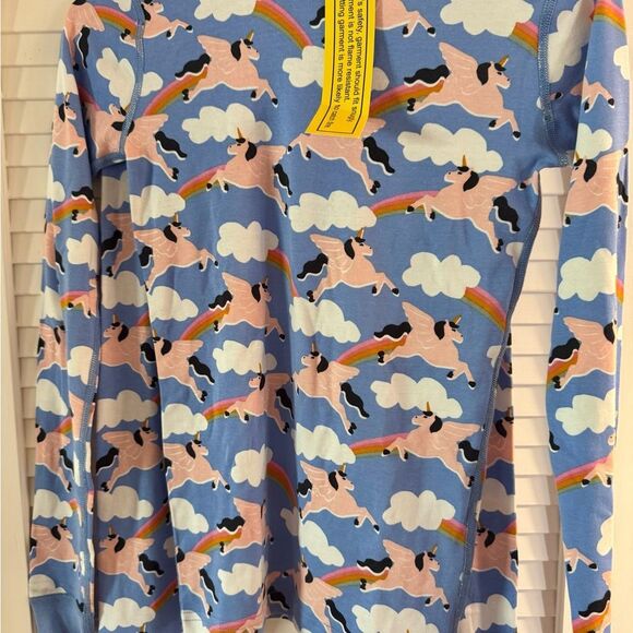 NWT Hannah Anderson Blue Unicorn Pajama Set - Picture 2 of 8